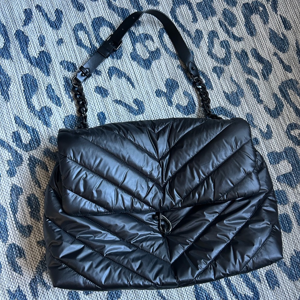 Rebecca Minkoff Black Quilted Puffer Shoulder Bag